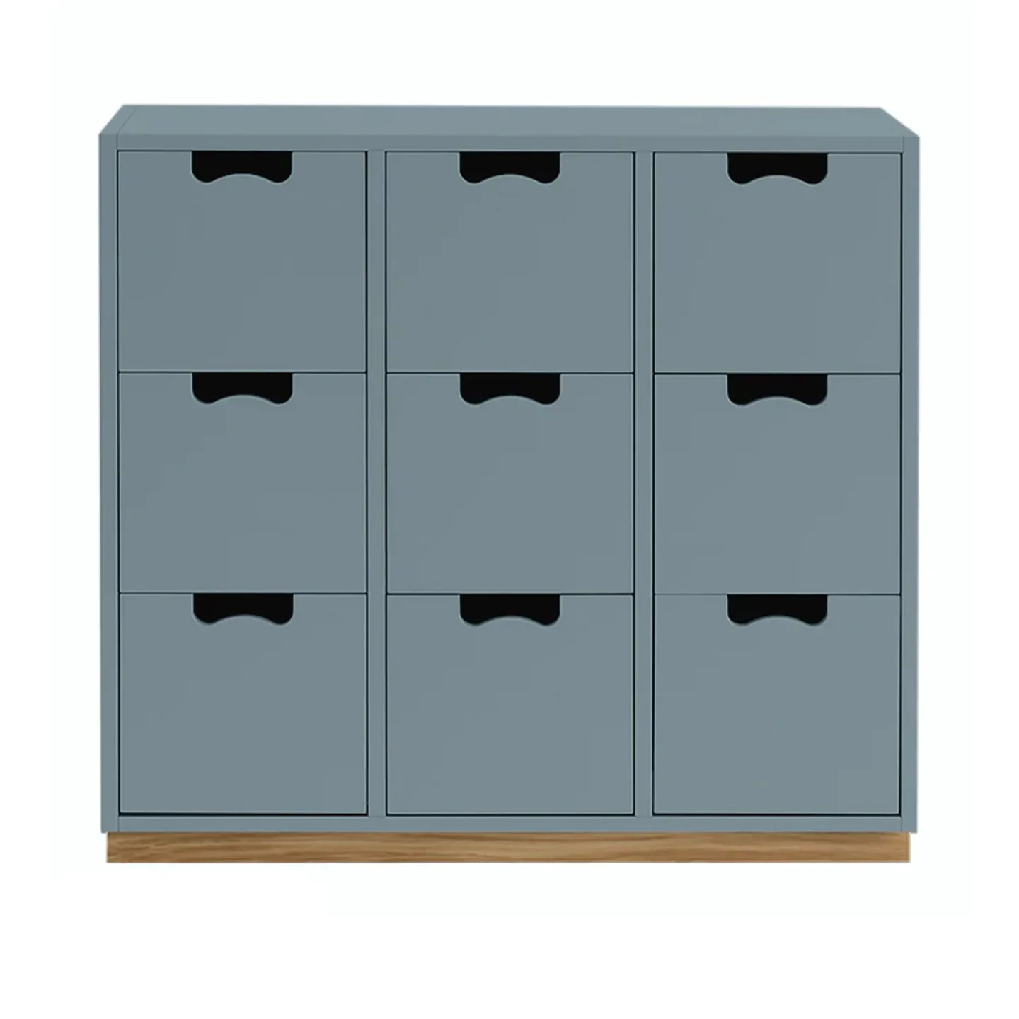 Asplund - Snow Drawer B3 - Nordic Blue, Ek Sockel - Byråer - Thomas Sandell & Jonas Bohlin - Blå - Trä