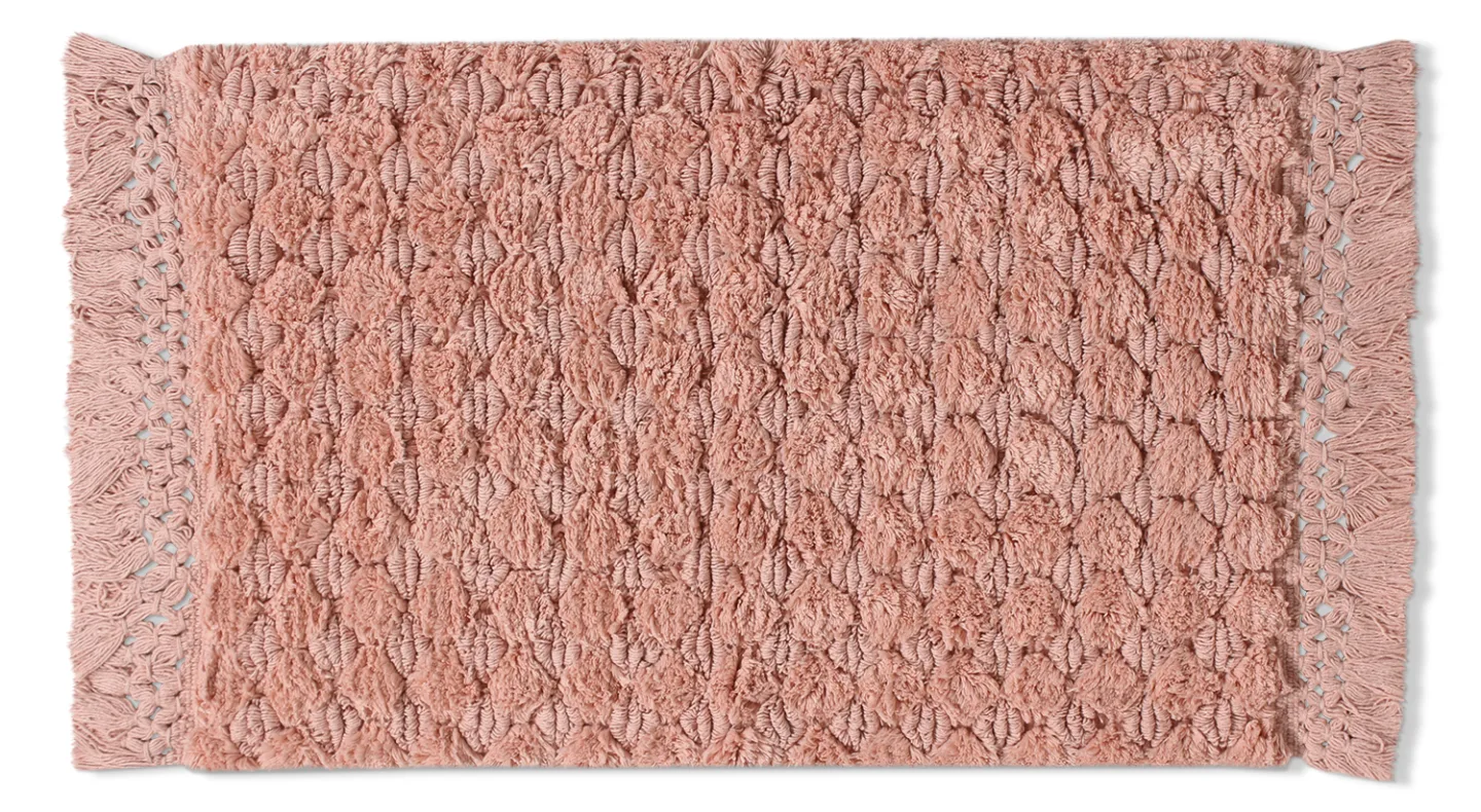 Baderomsmatte - Elvie (rosa) (Størrelse: 70 x 120 cm)