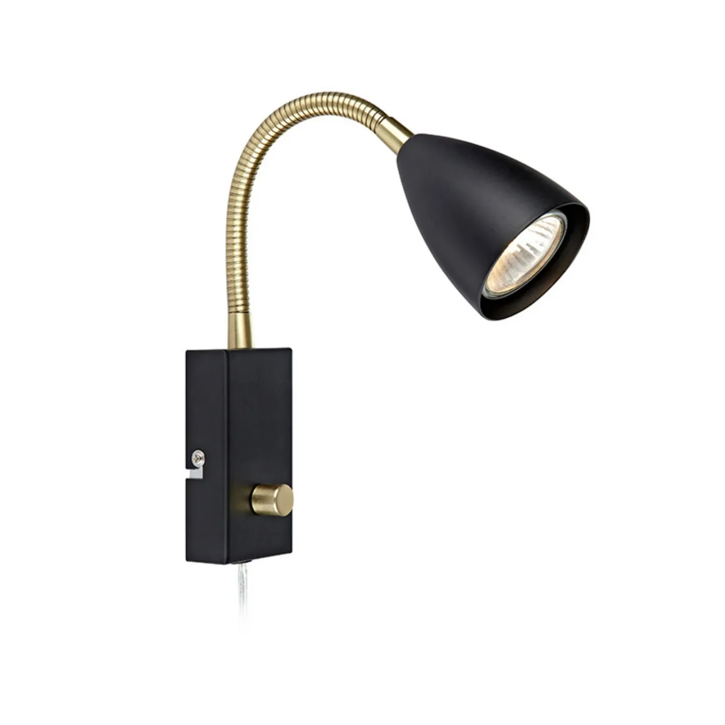Ciro Flex Wandleuchte Schwarz/Messing - Markslöjd - Schlafzimmer - Metall