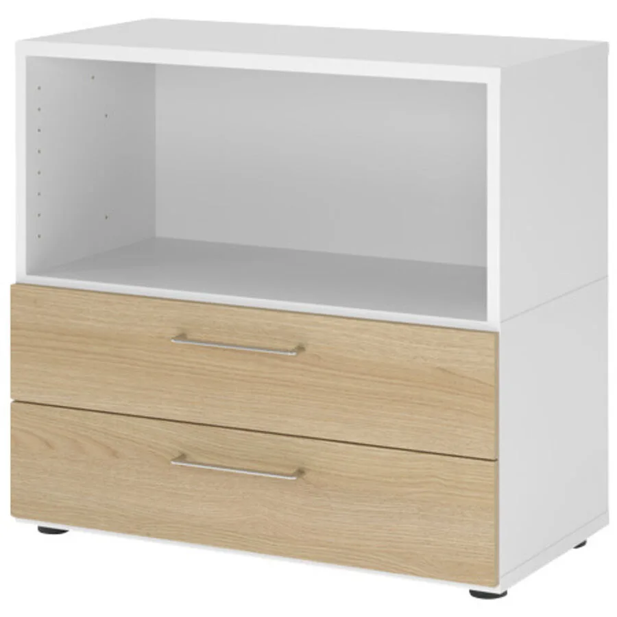 Aktenschrank Flexwall weiss, eiche Holzwerkstoff B 41.7 cm H 74.8 cm