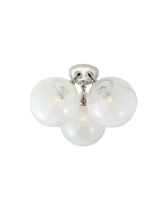 Cristol Large Triple Flush Mount Polished Nickel