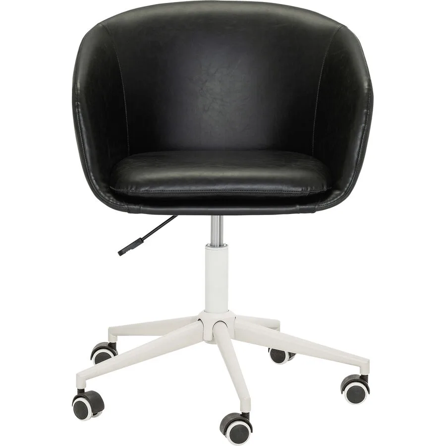 Bürostuhl Lia schwarz/weiss Kunstleder H 86 cm
