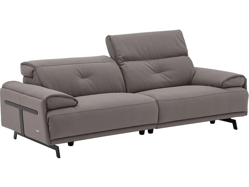 3er Sofa CAMPO DE FIORI SIENA Echtleder grau