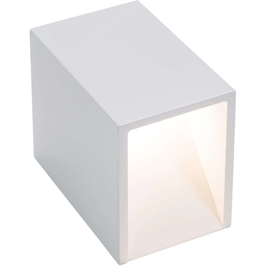 Wandlampe Jones Weiss Aluminium 6.5 cm 10 cm - LED - Lichtfarbe: Extra warmweiss - LED Energiesparlampen