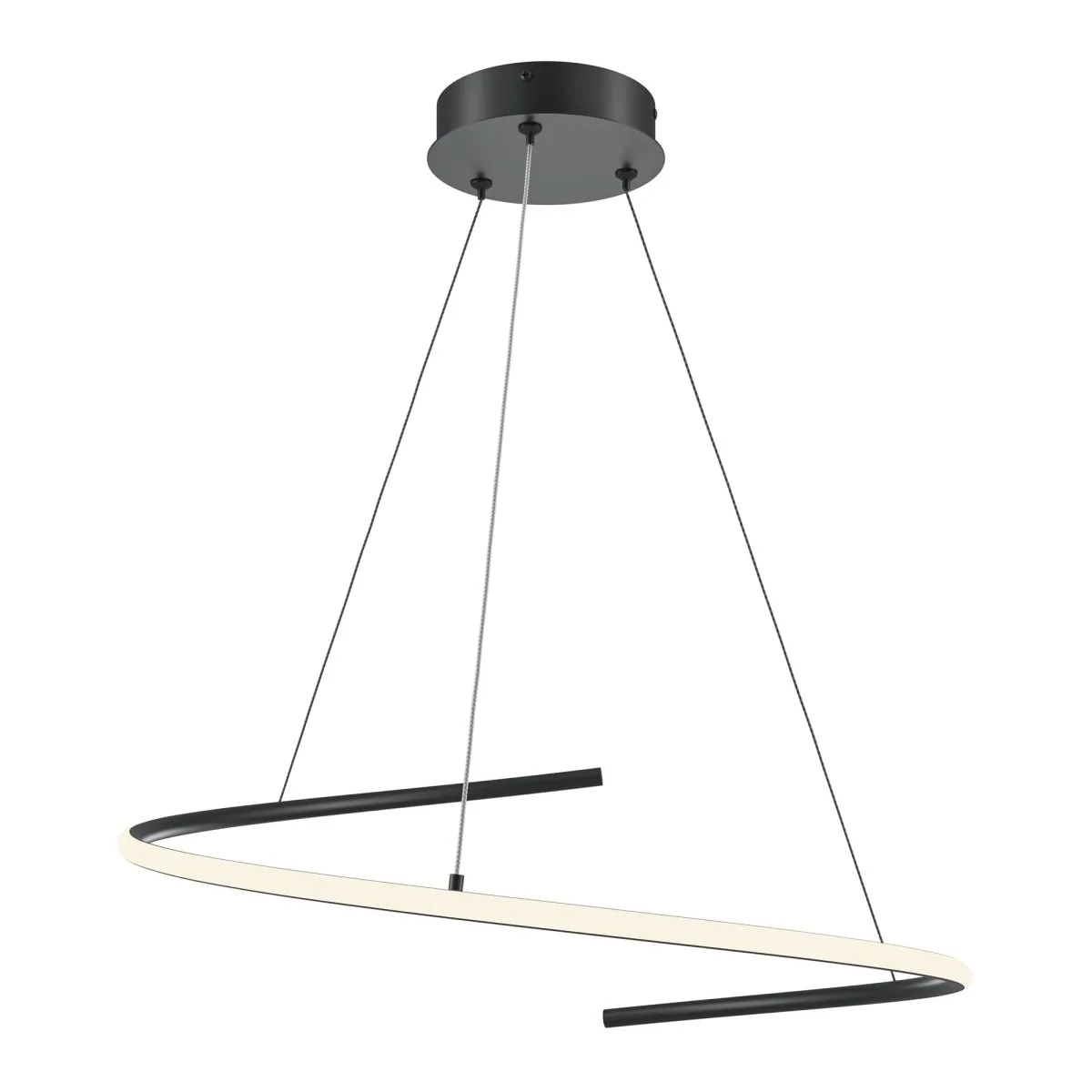 Maytoni - Curve Ø60 - Taklampa - Svart