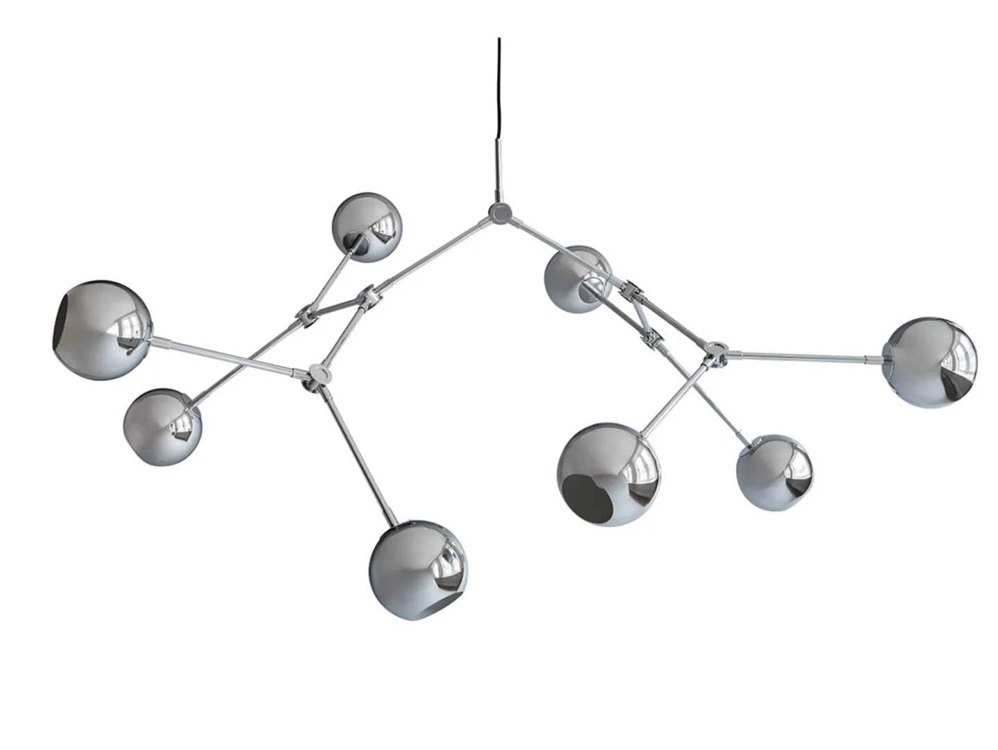 Drop Globe Lysekrone Krom - 101 Copenhagen - Stue - Metall