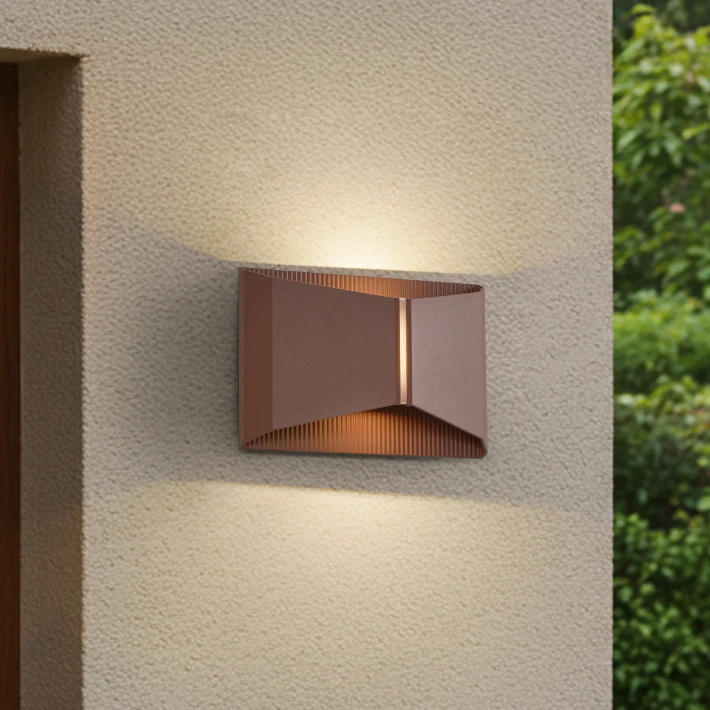 Anlira LED-Außenwandleuchte, up & down, braun, IP65 - Lindby - Terrasse - Modern - Metall - Eckig