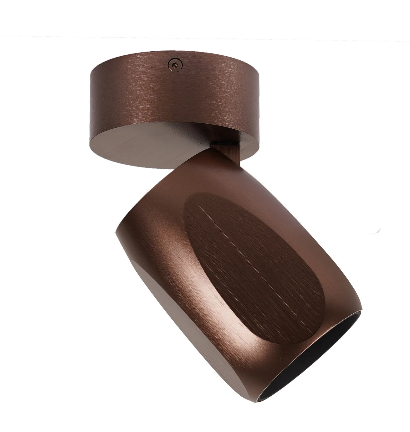Facet W70 LED-Deckenleuchte, dunkelbraun, Ø 7cm - Antidark - Flurbereich - Modern - Metall - Einflammig