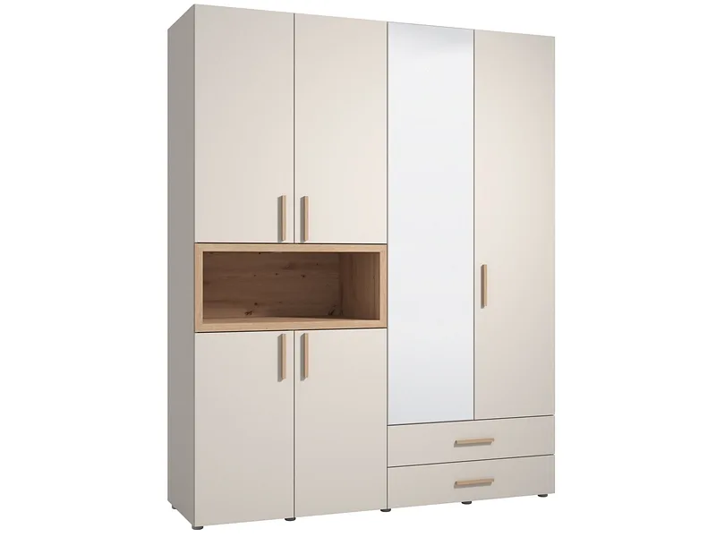 Drehtürenschrank CRUSH kaschmir 6 Türen