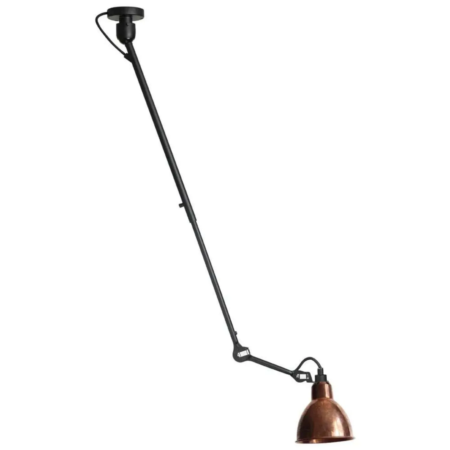 302 Loftlampe Sort/Rå Kobber/Hvid - Lampe Gras - Stue - Metal