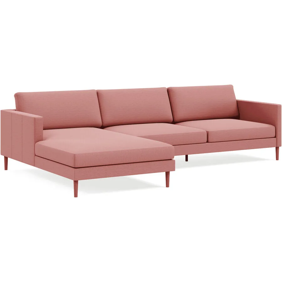Ecksofa Domino Rot Stoff 286 cm 181 cm - Möbel Konfigurator: Traummöbel individuell zusammenstellen
