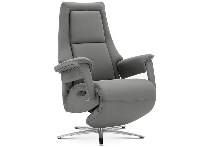 Relaxsessel CAMPO DE FIORI MONROE Echtleder grau