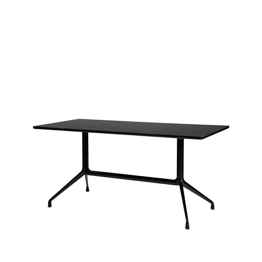 HAY About a Table 10 Esstisch Black linoleum-160x80 cm-schwarzes Gestell