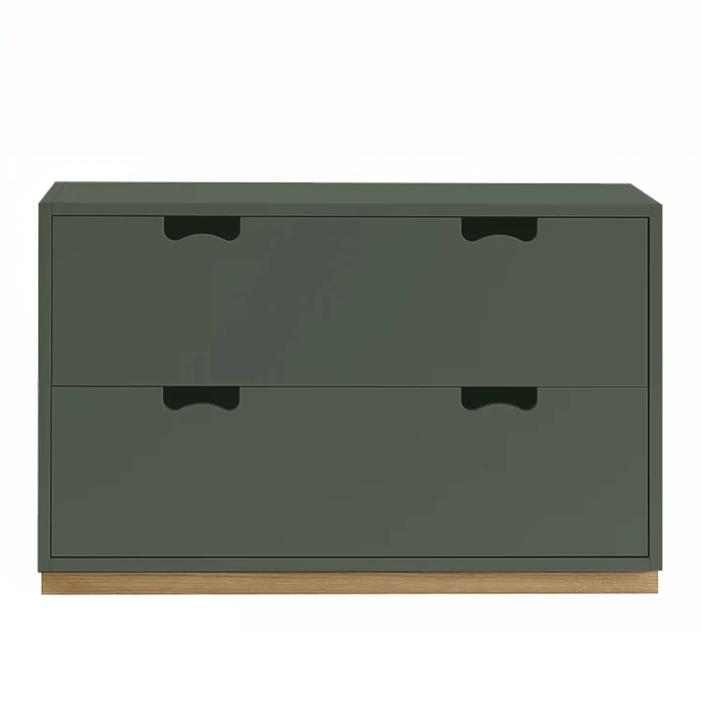 Asplund - Snow Drawer A2 - Green Khaki, Ek Sockel - Skåp och vitrinskåp - Thomas Sandell & Jonas Bohlin - Grön - Trä