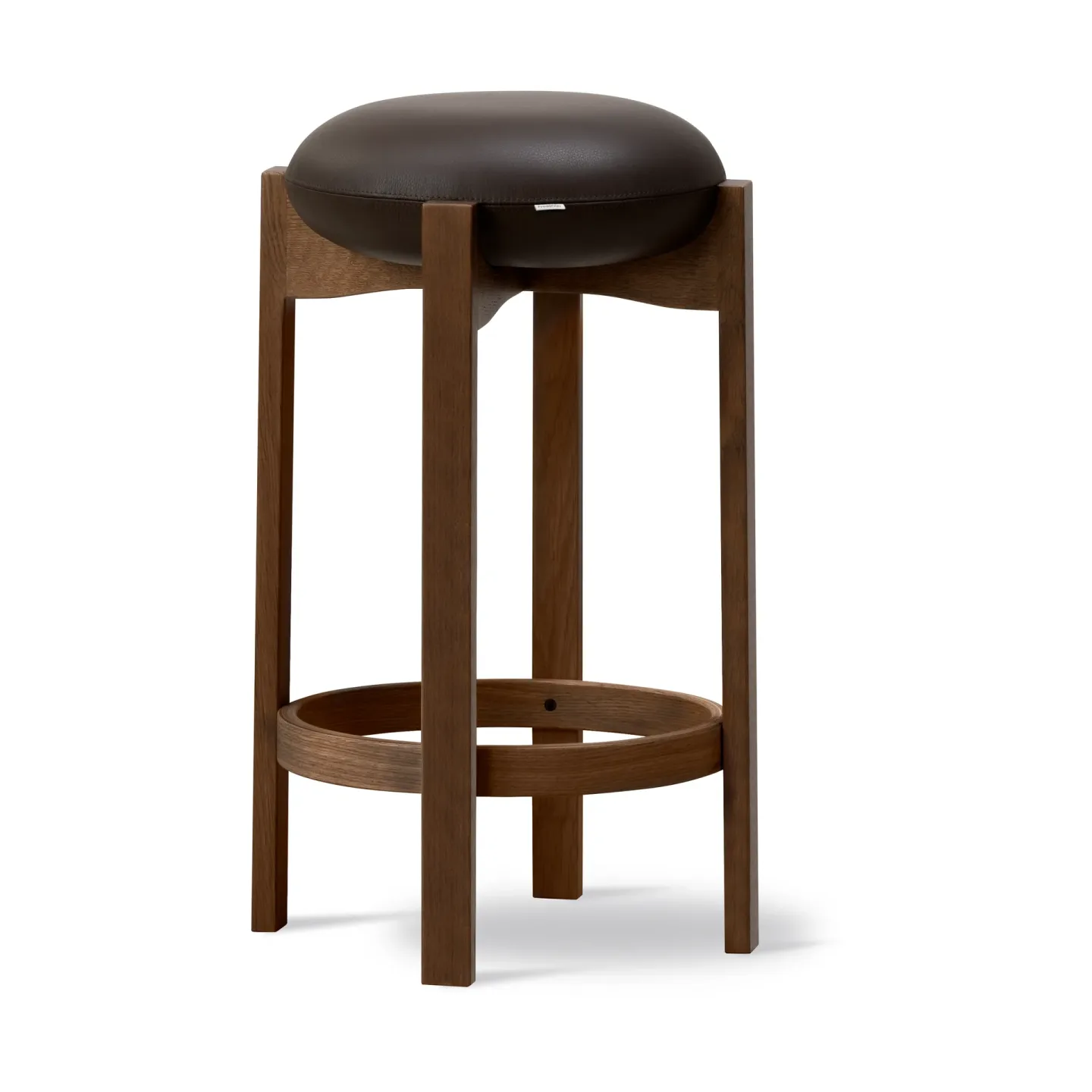 Fredericia Furniture Pioneer pall hög Primo 86-1-rökbetsad lackad ek