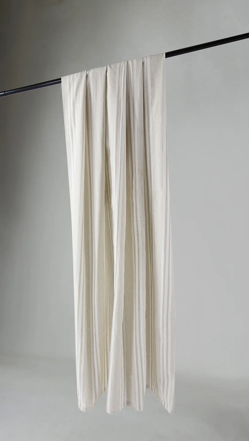 Bomullsgardin - Augustina (offwhite) (Størrelse: 140 x 250 cm)