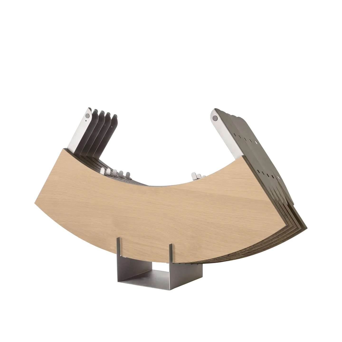 Eberhart Furniture - Hector 140 Extra Leaves / Oak Light, Metal Light - Matbord - Träfärgad - Metall/Trä