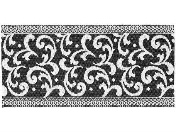 Kunststoffteppiche - Der Horred-Teppich Barock (schwarz) (Größe: 70 x 100 cm)
