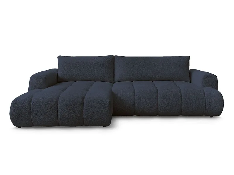 Ecksofa BOBOCHIC FUJI Boucle-Stoff dunkelblau