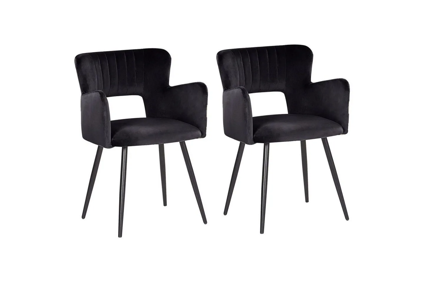 Set med 2 matstolar Sanilac - Svart