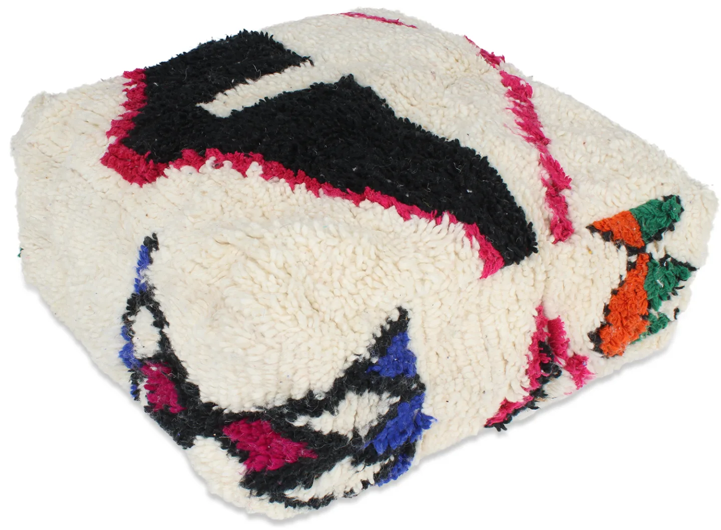 Sittepuff - Marokkansk Beni Ourain (Størrelse: 60 x 60 cm)