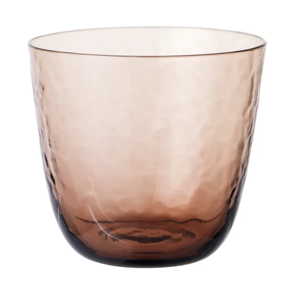 Broste Copenhagen Hammered Tumbler 15 cl Braun