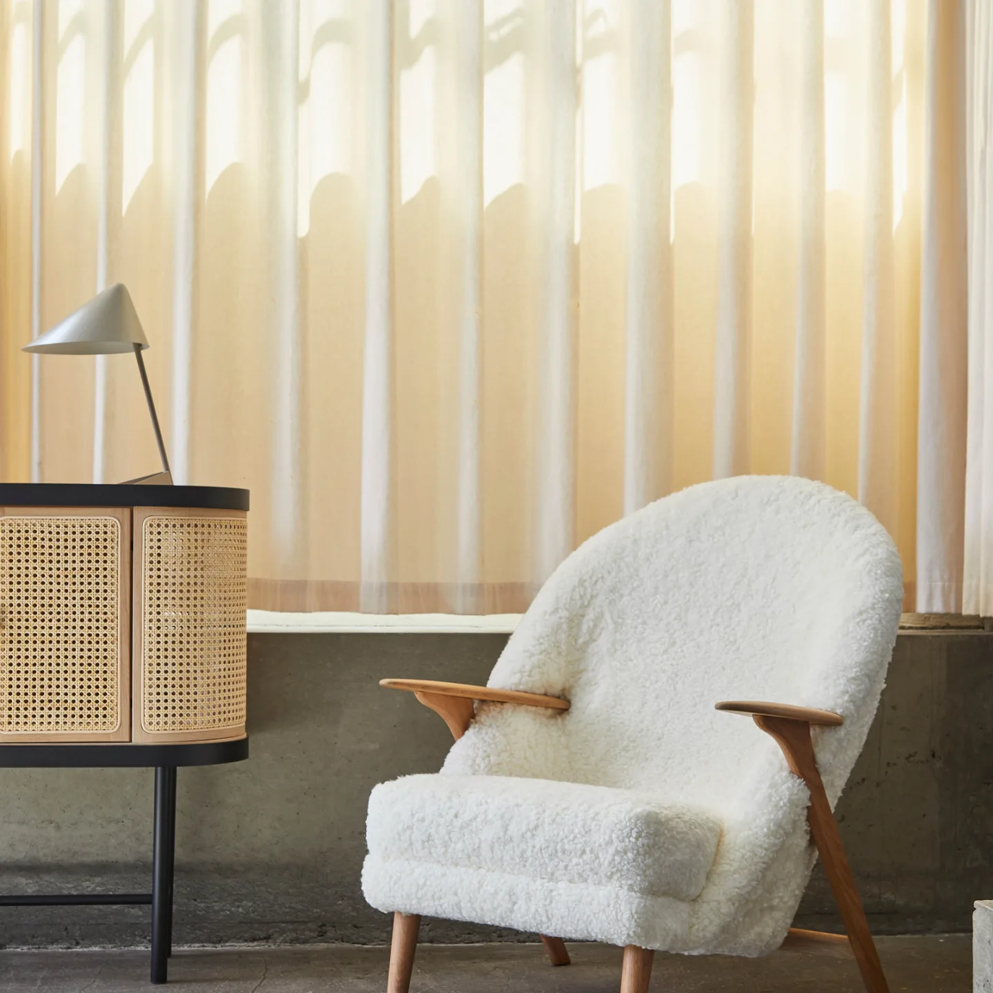 Ambience Tischleuchte, cashmere, Höhe 43 cm - Warm Nordic - Wohnzimmer - Design - Metall - Einflammig
