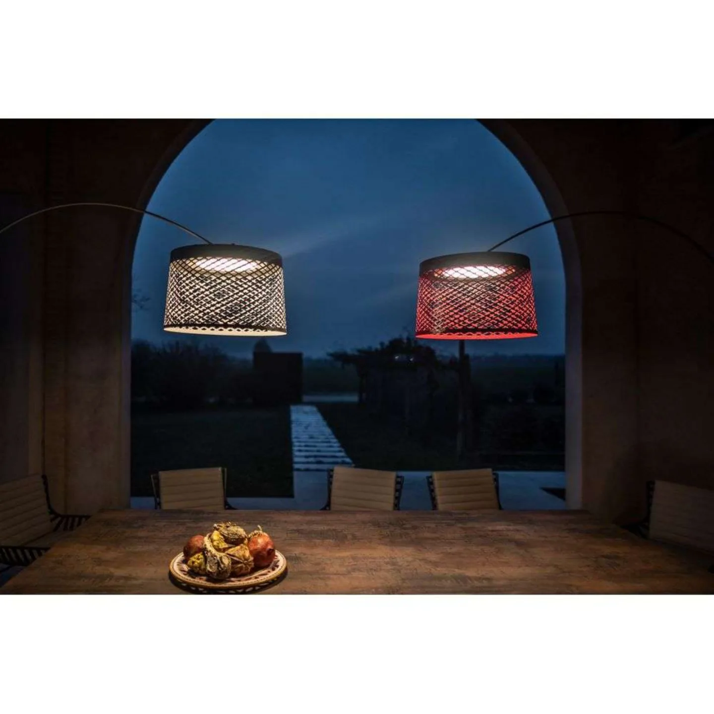 Twiggy Grid Außen Stehleuchte Greige - Foscarini - Terrasse - Metall