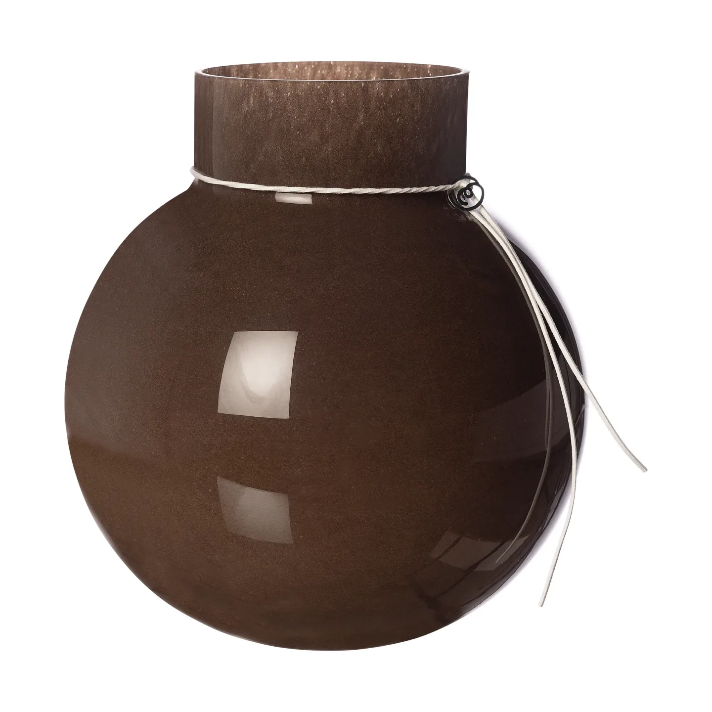 ERNST Ernst Glasvase rund braun H22 cm Ø21 cm