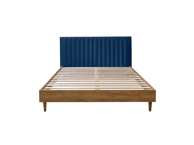 Bett BOBOCHIC OCEANE 160x200cm stoff blau