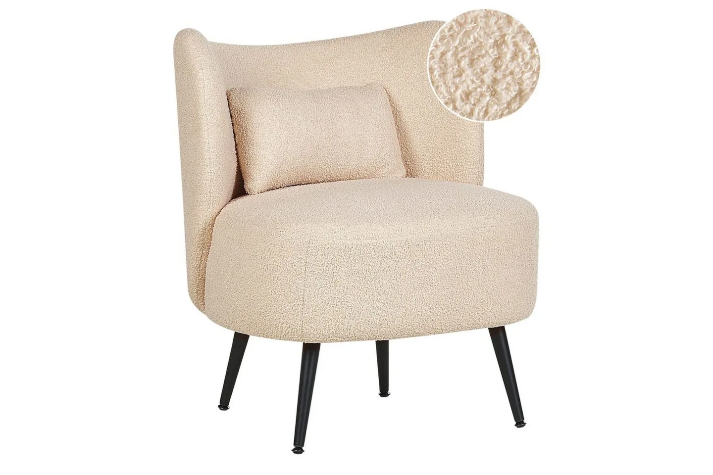 Fåtölj Otsby - Beige, svart