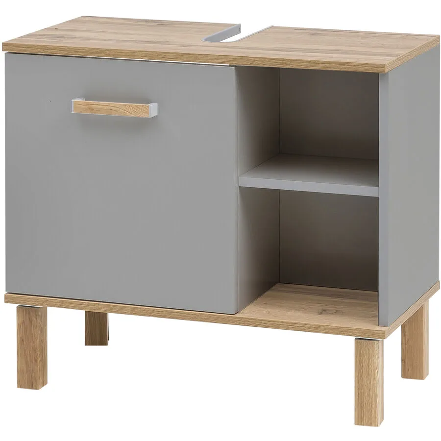 Waschbeckenunterschrank Luise Eiche Nachbildung Holzwerkstoff B 65 T 35 H 60 cm
