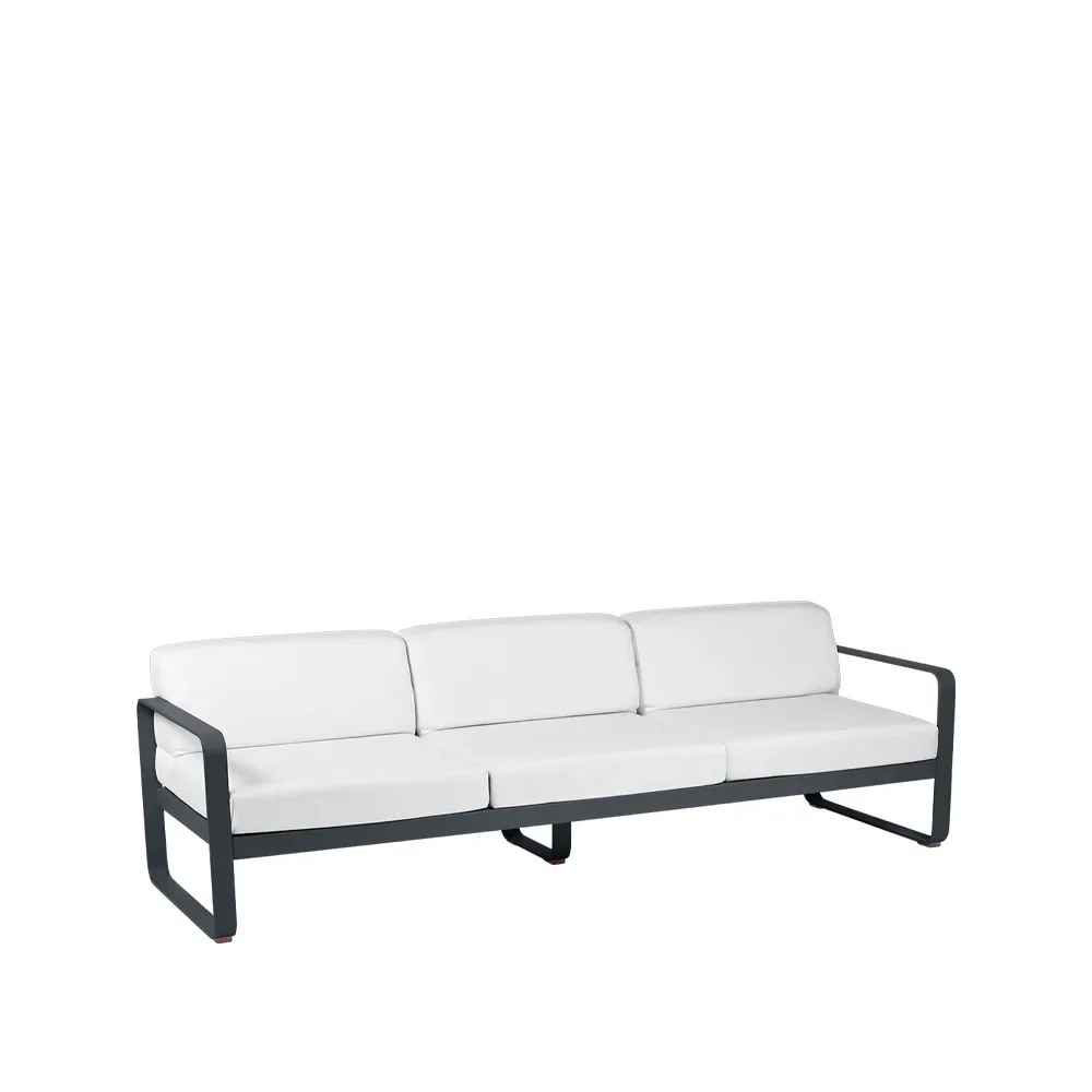 Fermob Bellevie soffa 3-sits Anthracite (grå), off-white dyna