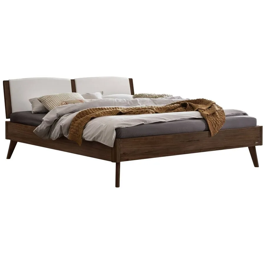 Hasena Bett Castello Braun Holz 140 x 200 cm - Farbe: Nussbaum