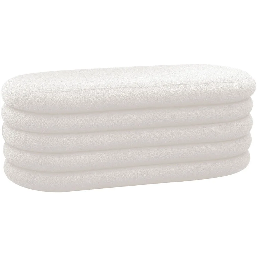 Bank Ronda weiss Polyester/Stoff B 108 H 42 cm