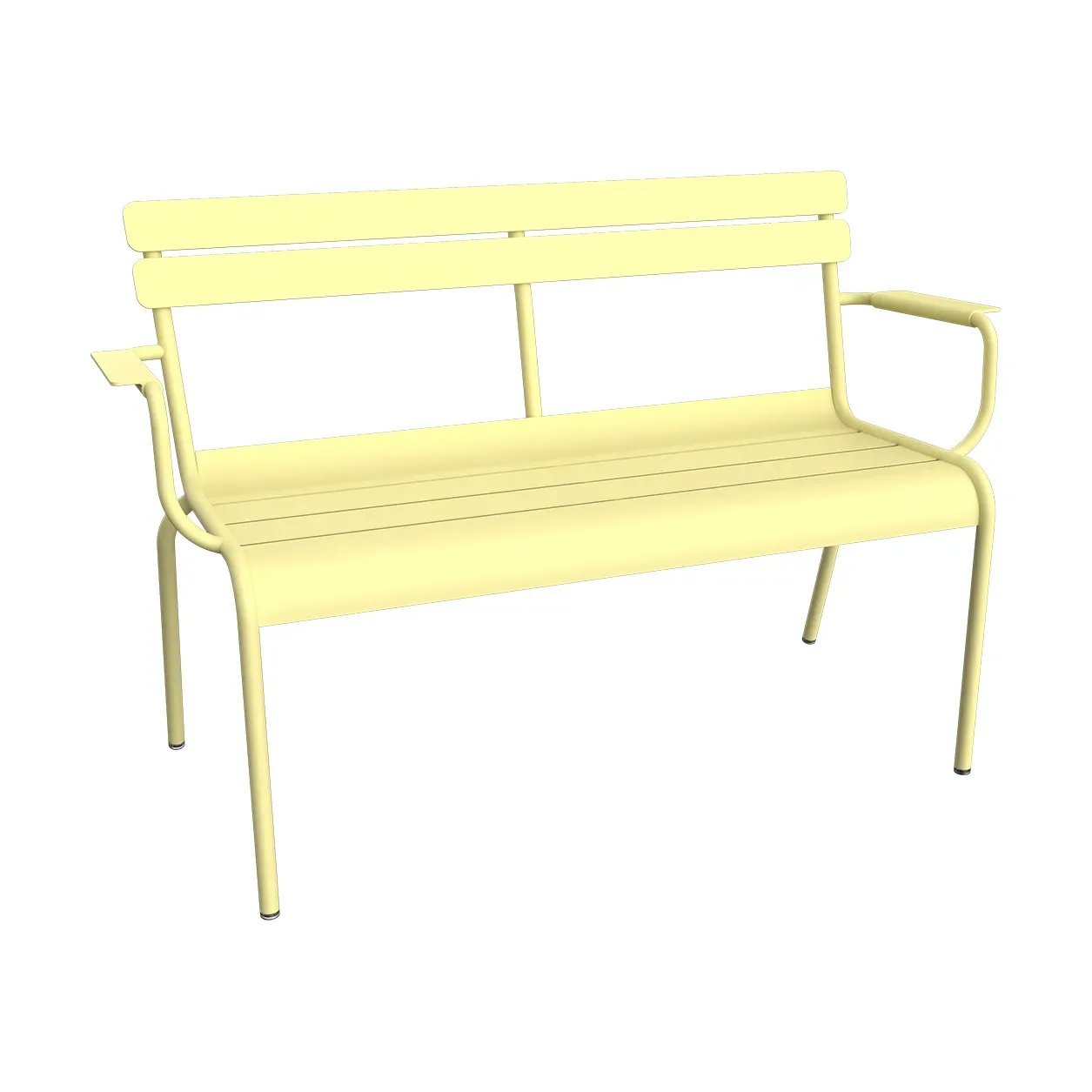 Fermob Luxembourg soffa med armstöd 131x55,5x86 cm Frosted lemon (gul)