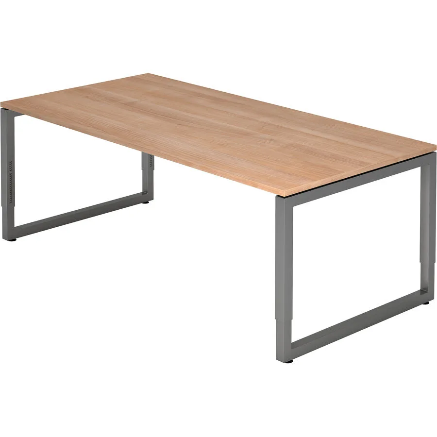 Schreibtisch Office nussbaum Holzwerkstoff Höhenverstellbar B 200 T 100 cm
