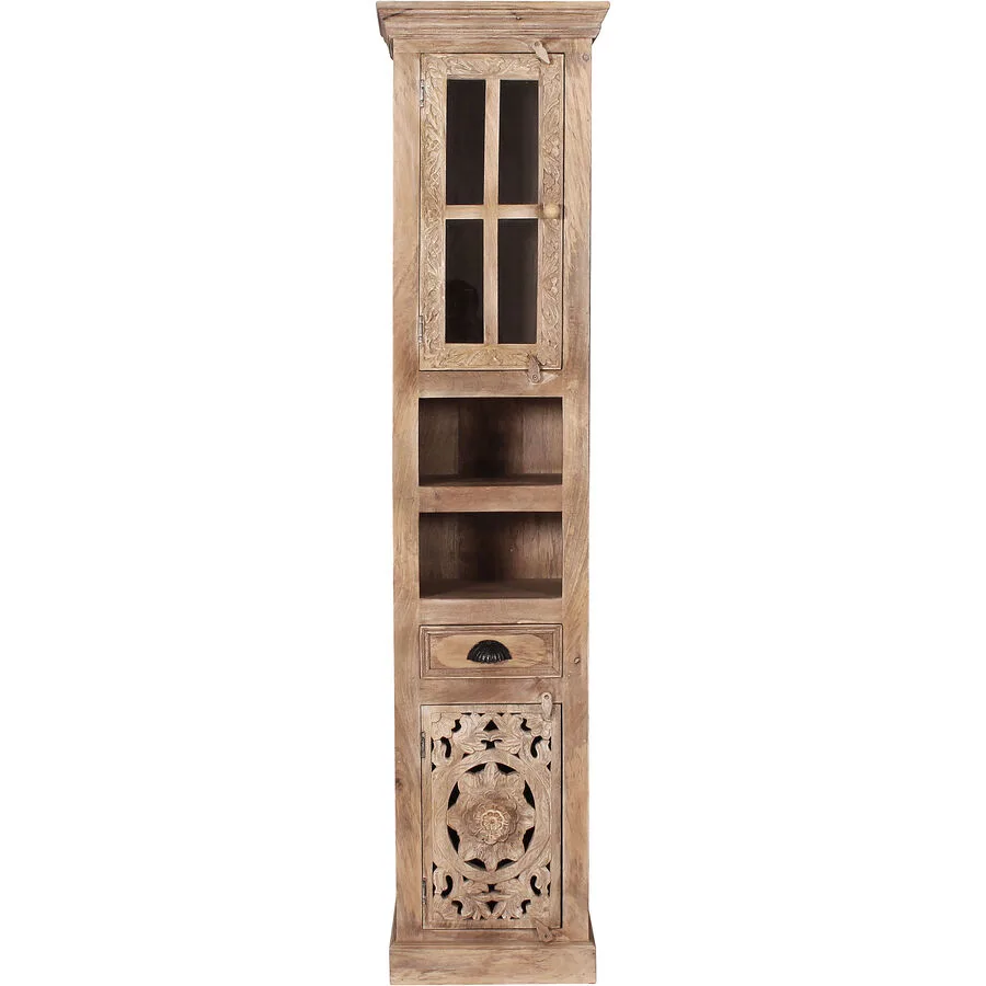 Hochschrank Loreno natur Mangoholz B 44 H 188 cm