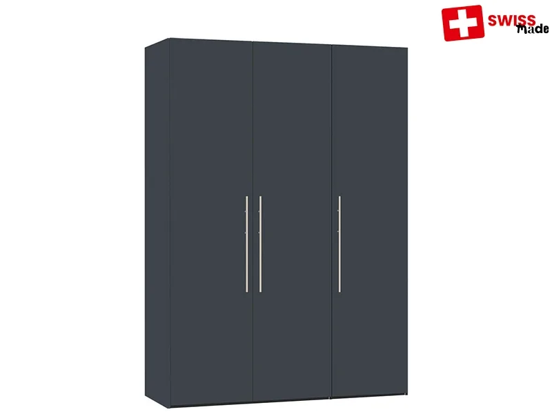 Drehtürenschrank ZOUG grau 3 Türen