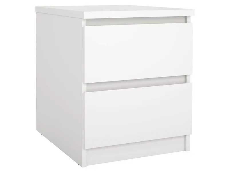 Nachttisch NAIA 2 Schubladen 40.4x50x49.5cm weiss matt
