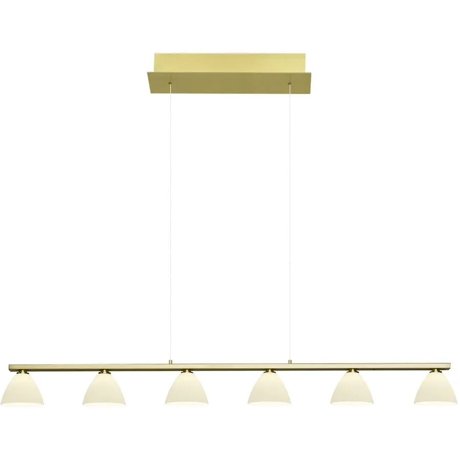 Pendellampe Emmeline Mehrfarbig Metall 114 cm 150 cm - Farbe: messing matt - LED - Lichtfarbe: Extra warmweiss - LED Energiesparlampen