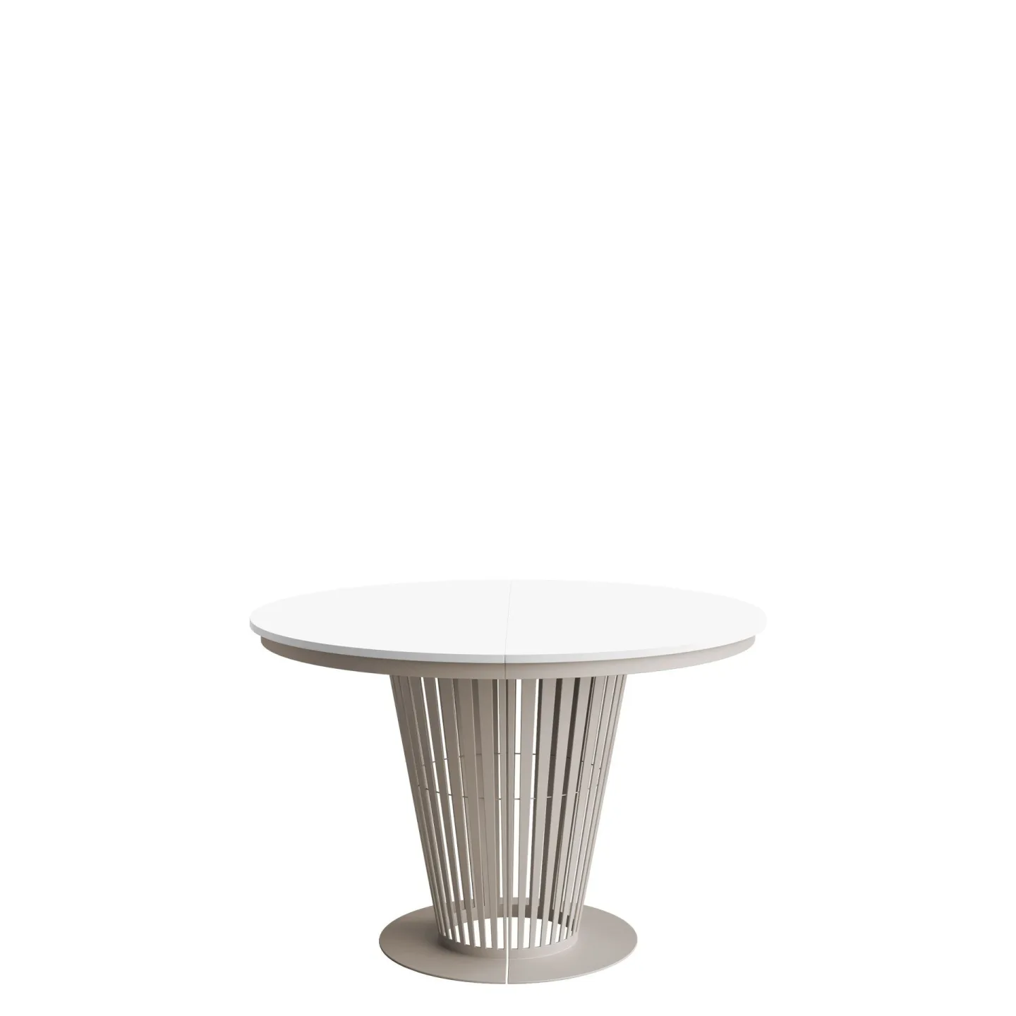 Cedra Runt Matbord 120-196 cm - beige, vit