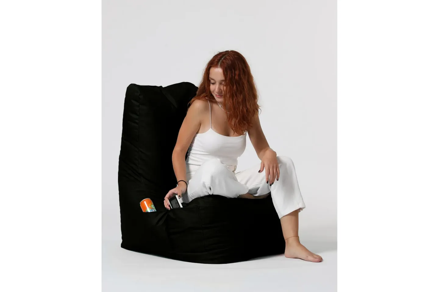 Sittsäck Utomhus Dimants 60 cm - Svart