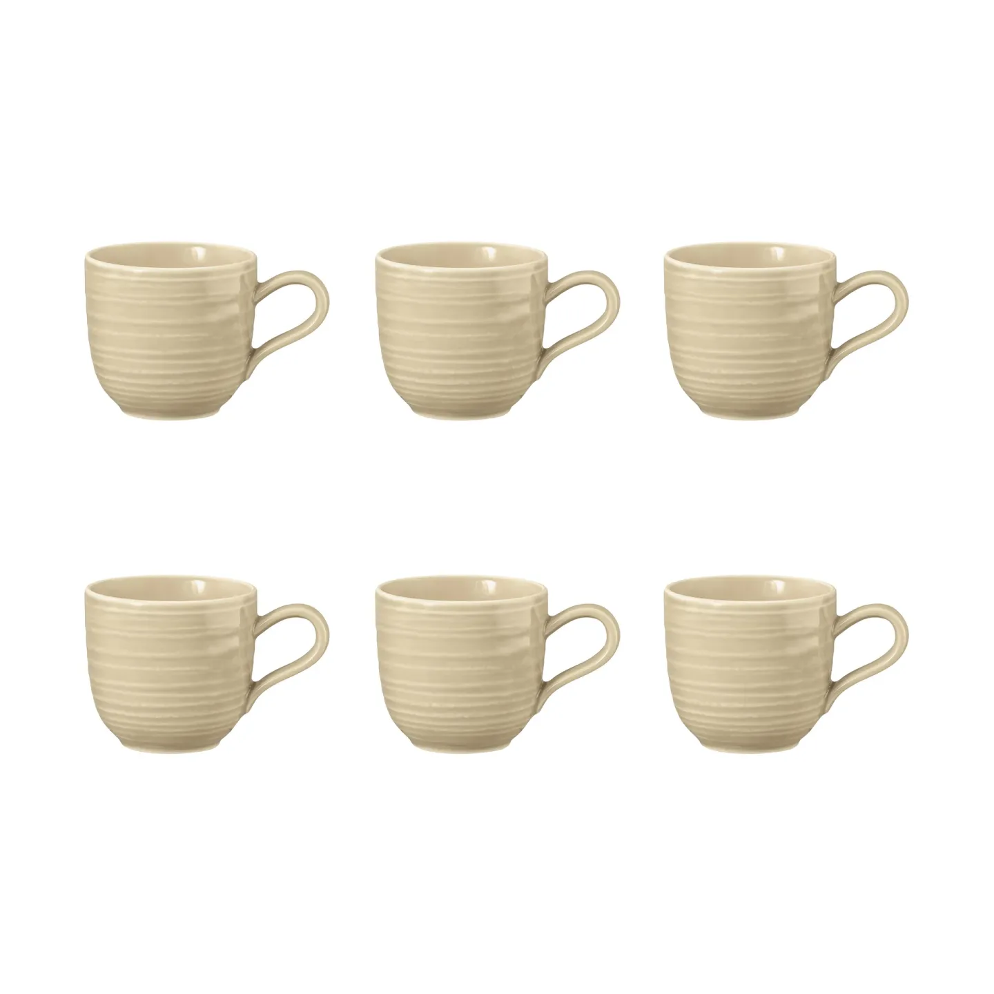Seltmann Weiden Terra Espressotasse 9 cl 6er Pack Sand Beige