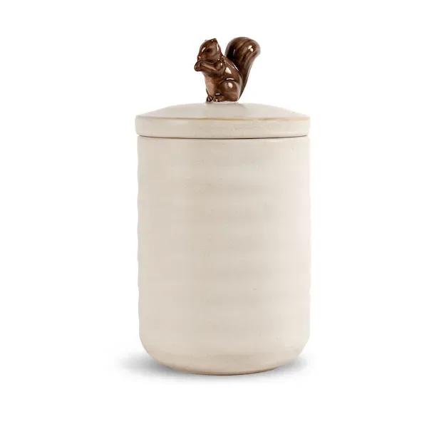 Sagaform Ellen Eichhörnchendose mit Deckel Ø10cm Off white