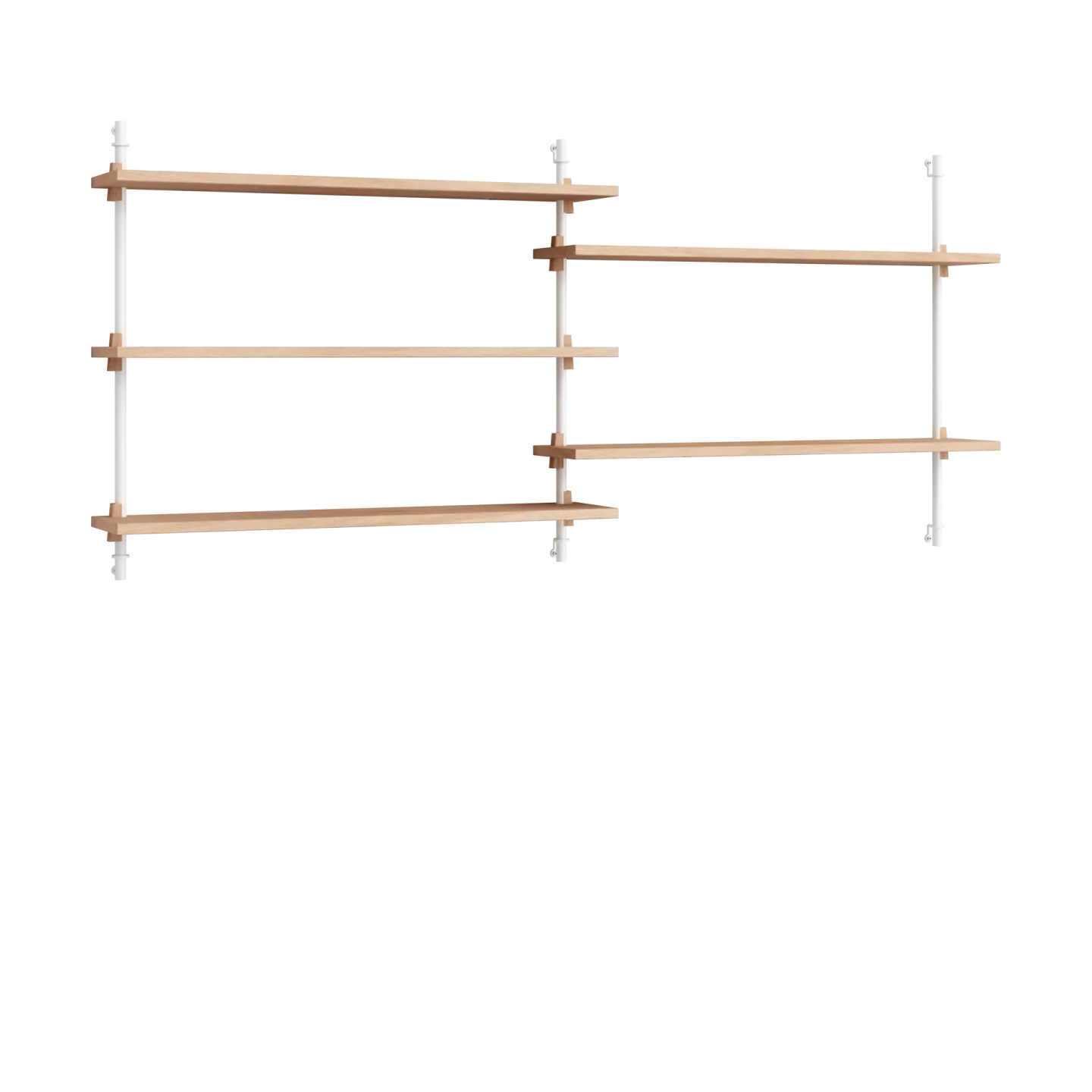 MOEBE Moebe wall shelving ws.65.2.B Eiche-weiß