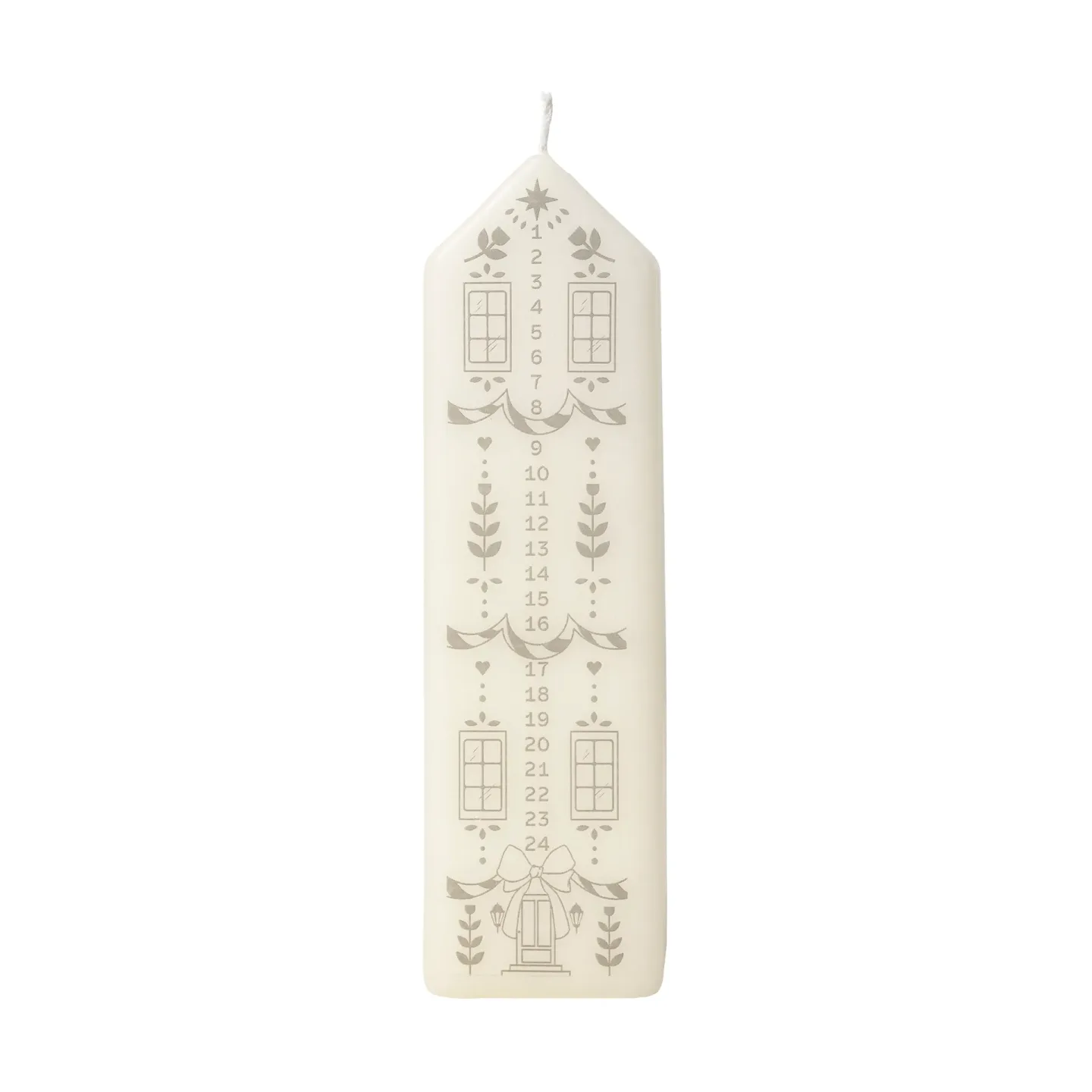 Broste Copenhagen Casa kalenderljus White-Silver