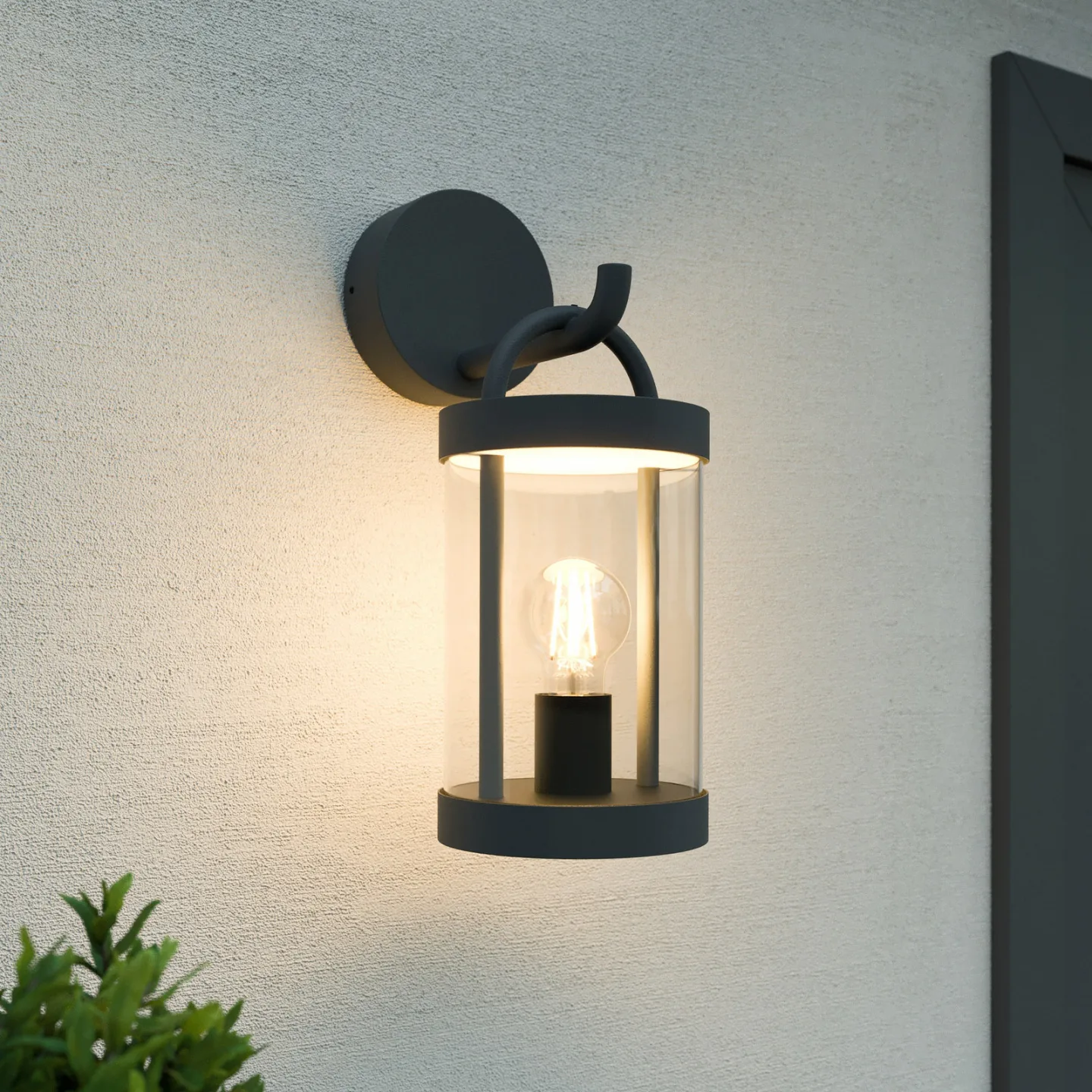 Cassian Utomhus Vägglampa IP54 Dark Grey - Lucande - Terrass - Modern - Glas - Med en ljuskälla
