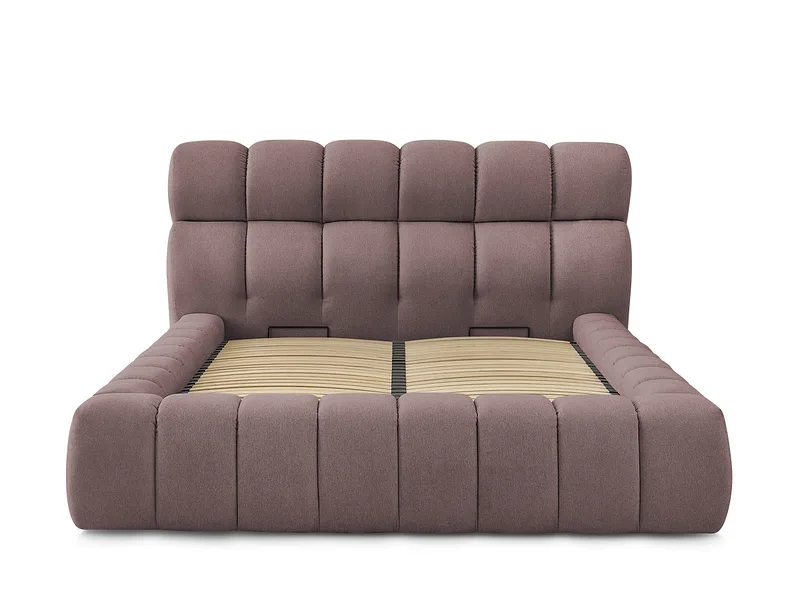 Kastenbett BOBOCHIC MONT-BLANC 180x200cm stoff rosa
