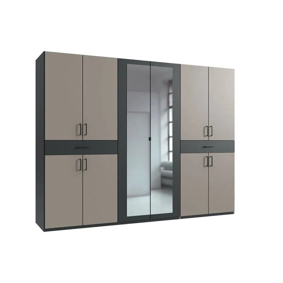 Kleiderschrank Tiby graphit Holzwerkstoff B 270 cm